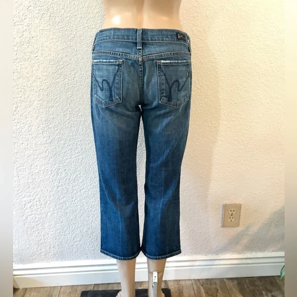 CITIZENS OF HUMANITY Y2K Women’s ‘Kelly #063 Cropped Stretch Low-Waist Jeans’ - Picture 7 of 10